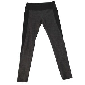 DSG Womens Heathered Gray Black Athletic Yoga Workout Leggings - Size M